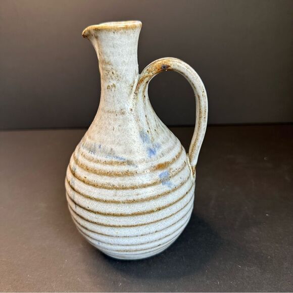 Artisan Art Pottery Pitcher Vase Signed 6.5x5x2 - Picture 2 of 5